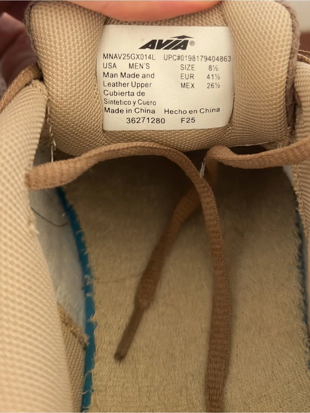 Avia 5000 Men’s 8.5 Running Shoes Tan Beige Suede Leather Mesh Retro Sneakers